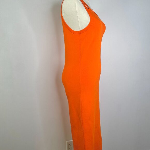 Michael Kors - Bright Orange Knit Bodycon Dress - Picture 4 of 8